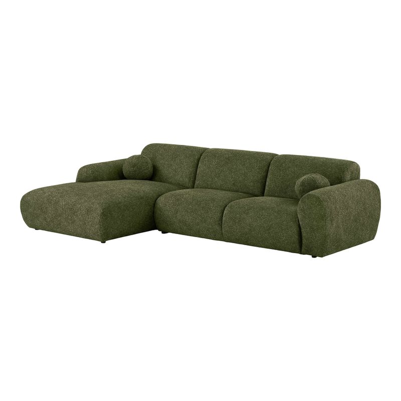 House Nordic Clyde Loungesoffa - Loungesoffa med två dynor, vänstervänd, olivgrön