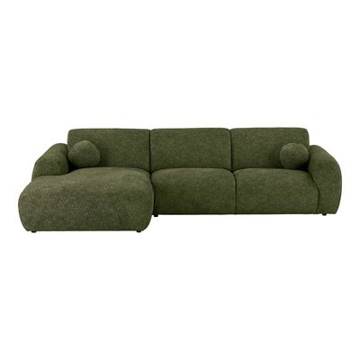 House Nordic Clyde Loungesoffa - Loungesoffa med två dynor, vänstervänd, olivgrön