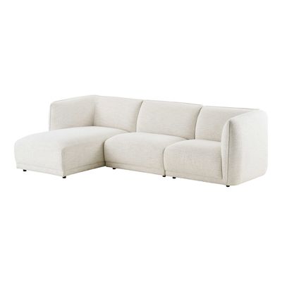 House Nordic Noor Loungesoffa - L-soffa med 2 dynor, vänstervänd, benvit
