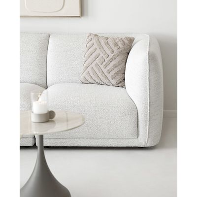 House Nordic Noor Loungesoffa - L-soffa med 2 dynor, vänstervänd, benvit