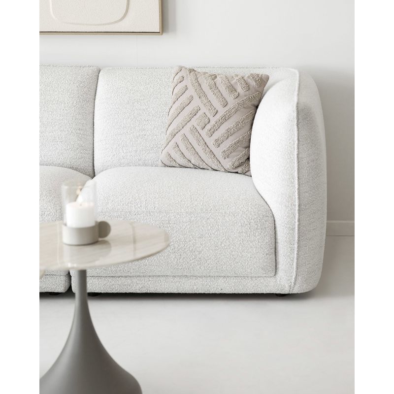 House Nordic Noor Loungesoffa - L-soffa med 2 dynor, vänstervänd, benvit