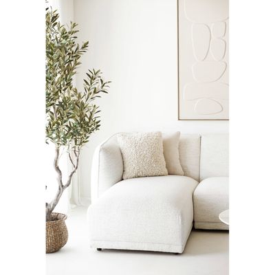 House Nordic Noor Loungesoffa - L-soffa med 2 dynor, vänstervänd, benvit