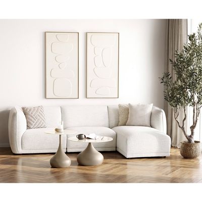 House Nordic Noor Loungesoffa - Högerställd, Benvit