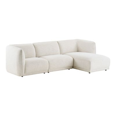 House Nordic Noor Loungesoffa - Högerställd, Benvit
