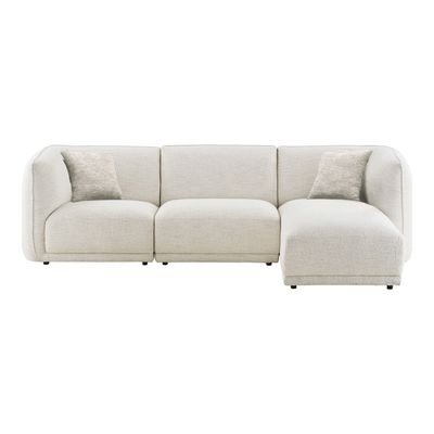 House Nordic Noor Loungesoffa - Högerställd, Benvit