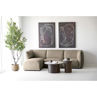 House Nordic Noor Loungesoffa - Vänstervänd, Brun