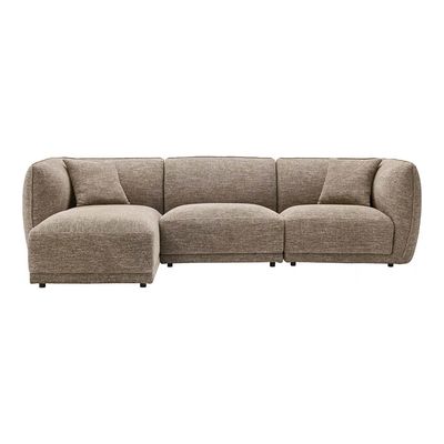 House Nordic Noor Loungesoffa - Vänstervänd, Brun