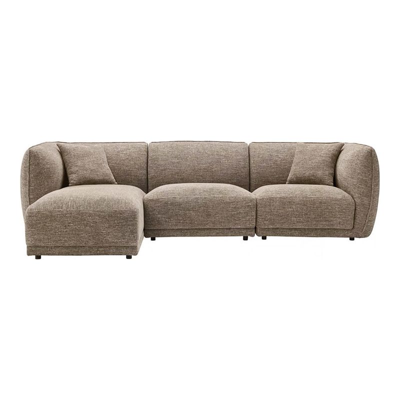 House Nordic Noor Loungesoffa - Vänstervänd, Brun