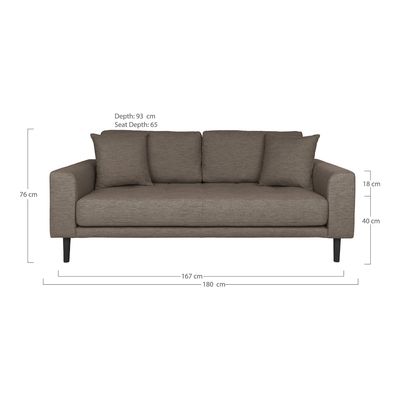 House Nordic Lido 2,5-sitssoffa, Brun