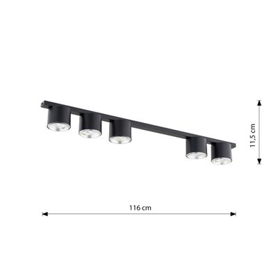 Emibig Lighting Taklampa NANO 5 SVART