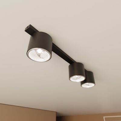 Emibig Lighting Taklampa NANO 3 SVART