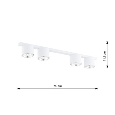 Emibig Lighting Taklampa NANO 4 VIT