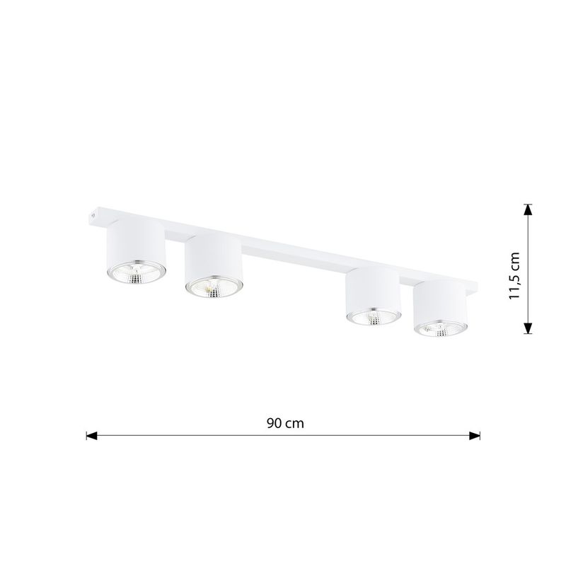 Emibig Lighting Taklampa NANO 4 VIT