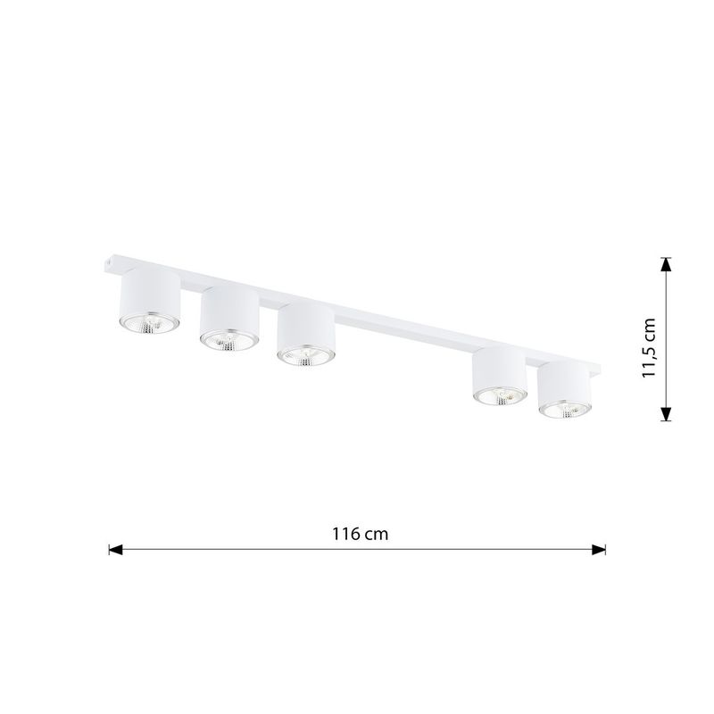 Emibig Lighting Taklampa NANO 5 VIT