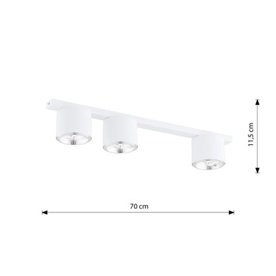 Emibig Lighting Taklampa NANO 3 VIT