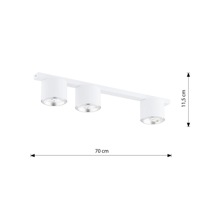 Emibig Lighting Taklampa NANO 3 VIT