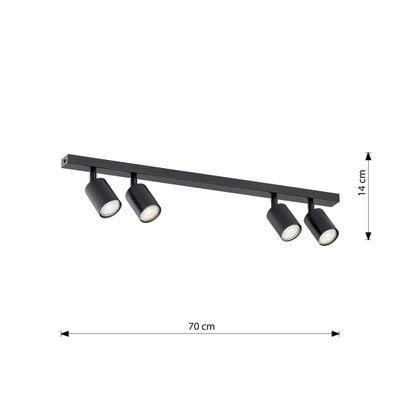 Emibig Lighting Taklampa FLASH 4 SVART