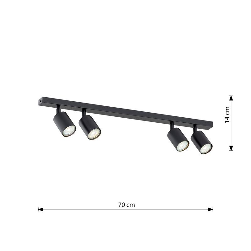 Emibig Lighting Taklampa FLASH 4 SVART