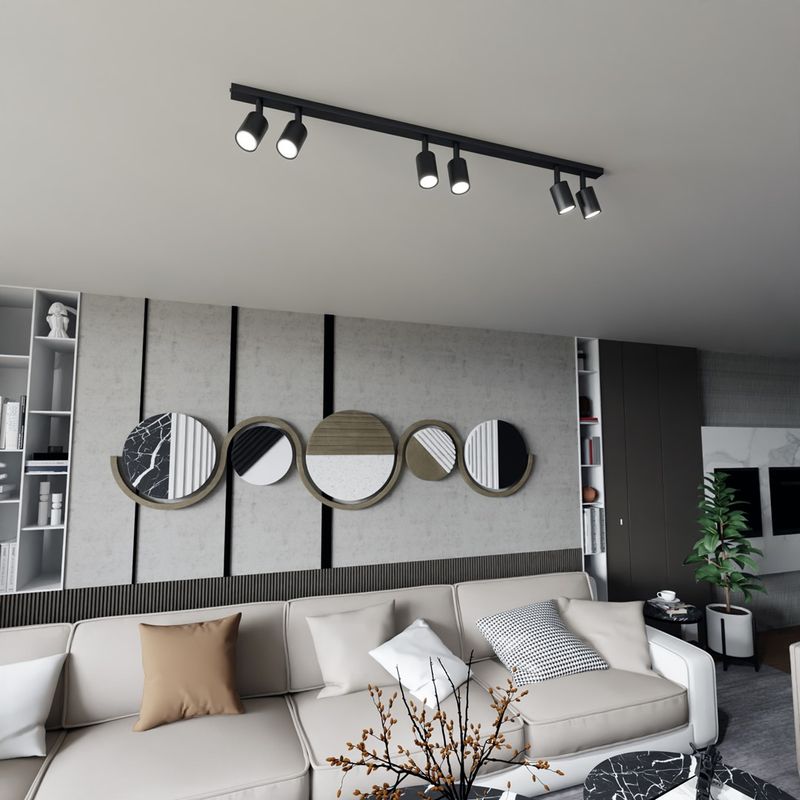 Emibig Lighting Taklampa FLASH 6 SVART