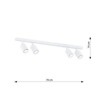 Emibig Lighting Taklampa FLASH 4 VIT