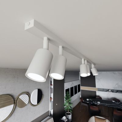 Emibig Lighting Taklampa FLASH 6 VIT