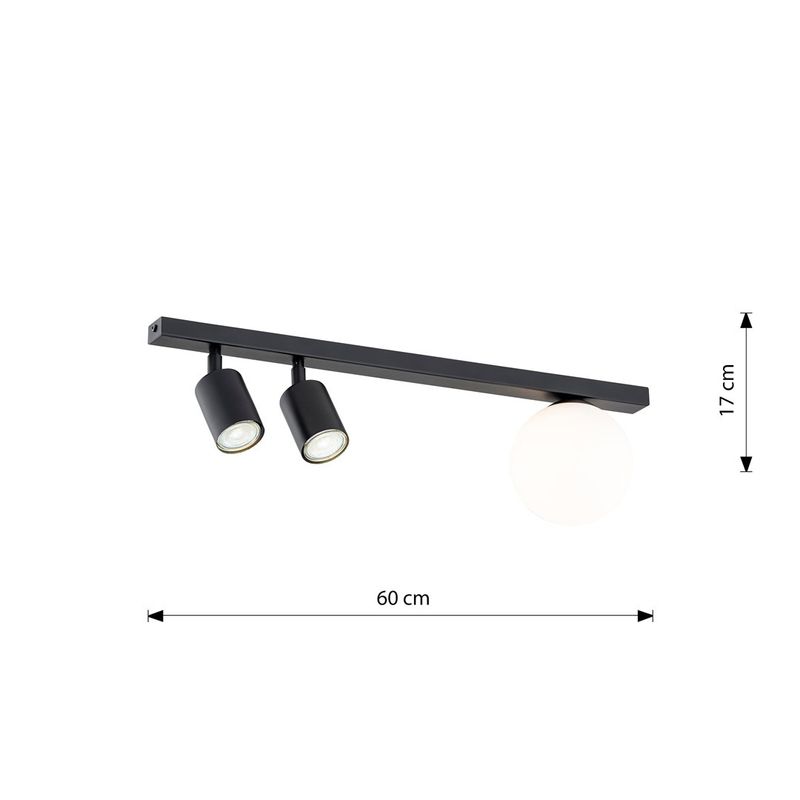 Emibig Lighting Taklampa BASTER 3 SVART
