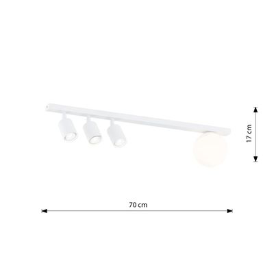 Emibig Lighting Taklampa BASTER 4 VIT