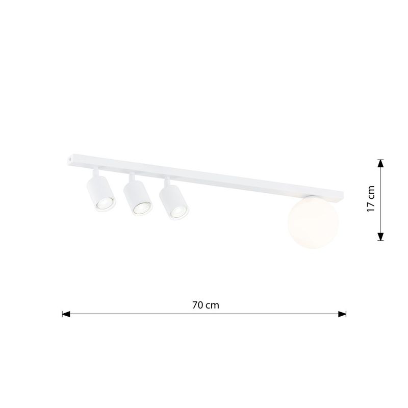 Emibig Lighting Taklampa BASTER 4 VIT