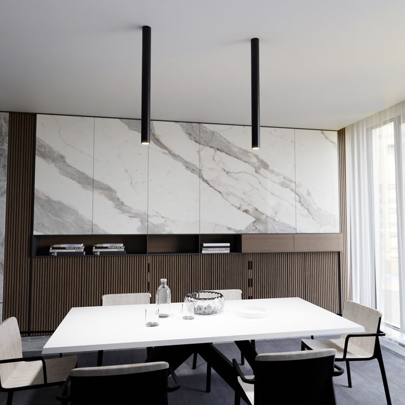 Emibig Lighting Taklampa TECNO 1XXL SVART