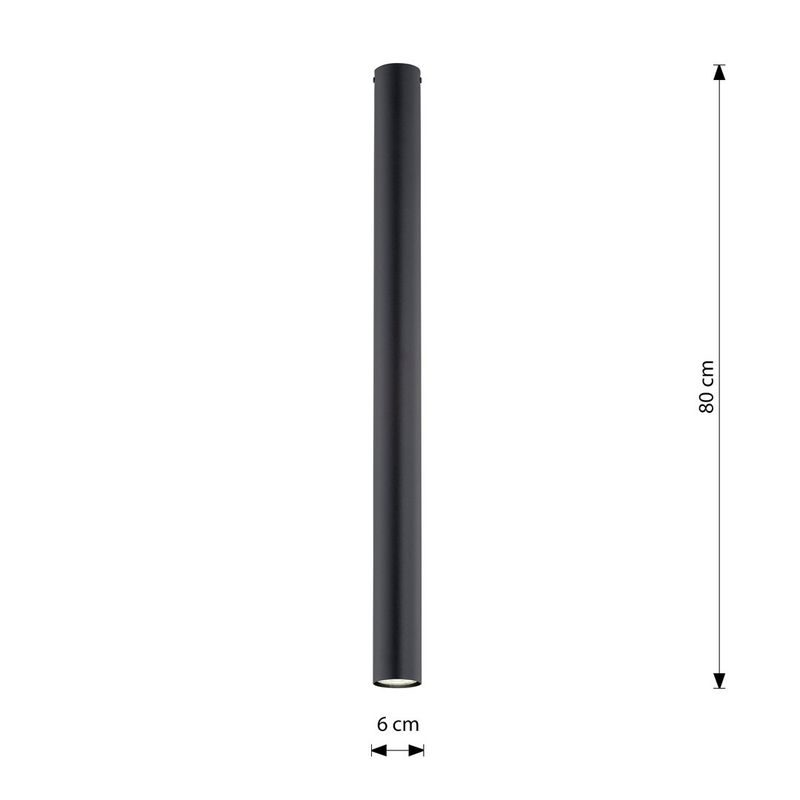 Emibig Lighting Taklampa TECNO 1XXL SVART