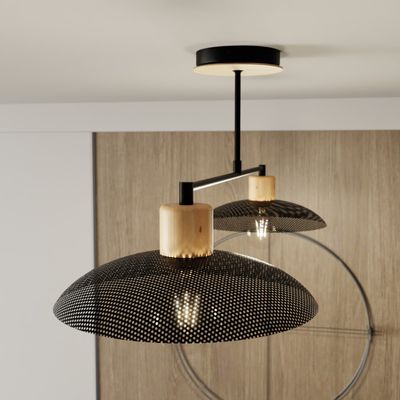 Emibig Lighting Taklampa KOBE 2 SVART