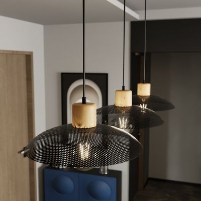 Emibig Lighting Taklampa KOBE 3 SVART