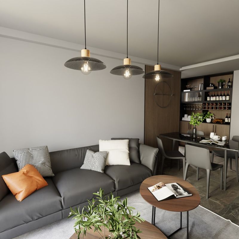Emibig Lighting Taklampa KOBE 3 SVART