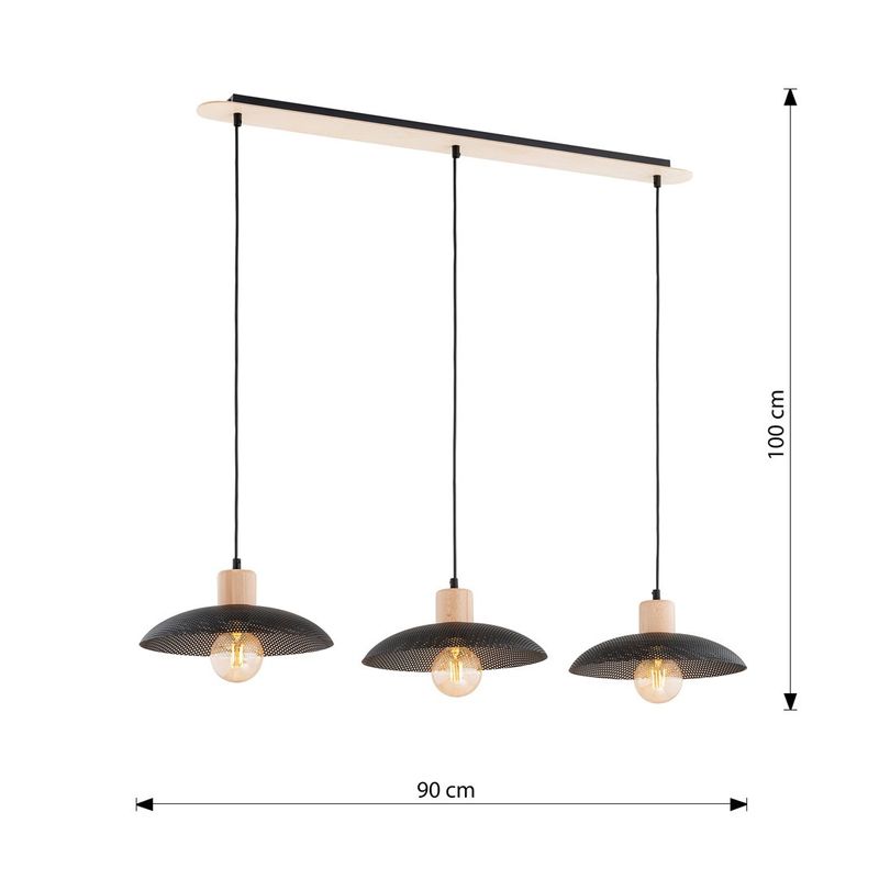 Emibig Lighting Taklampa KOBE 3 SVART