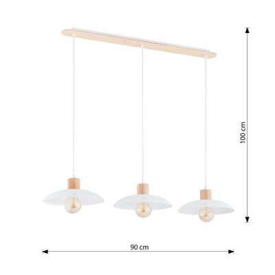 Emibig Lighting Taklampa KOBE 3 VIT