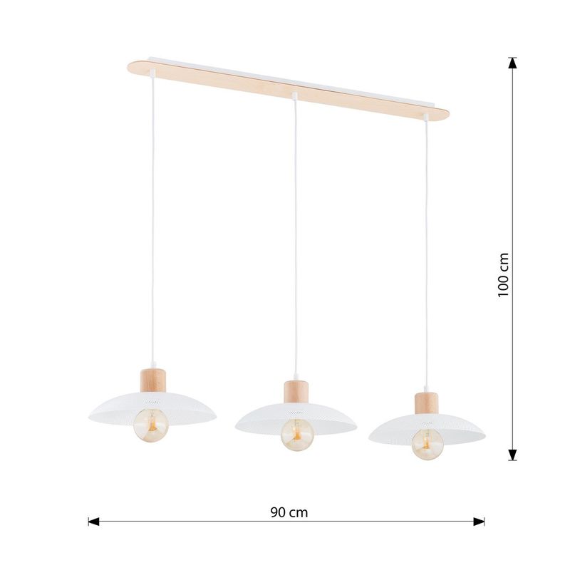 Emibig Lighting Taklampa KOBE 3 VIT
