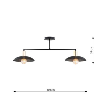 Emibig Lighting Taklampa SPIRIT 2 SVART