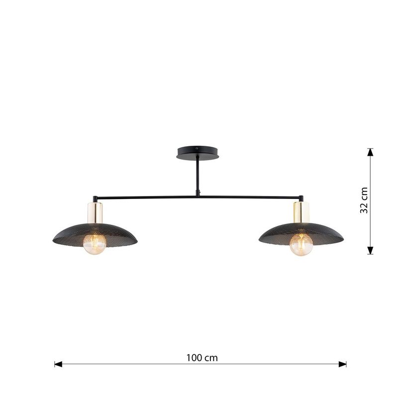 Emibig Lighting Taklampa SPIRIT 2 SVART