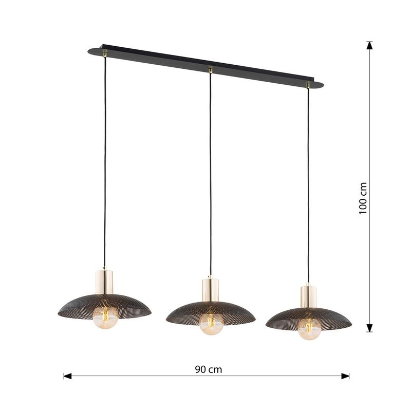 Emibig Lighting Taklampa SPIRIT 3 SVART