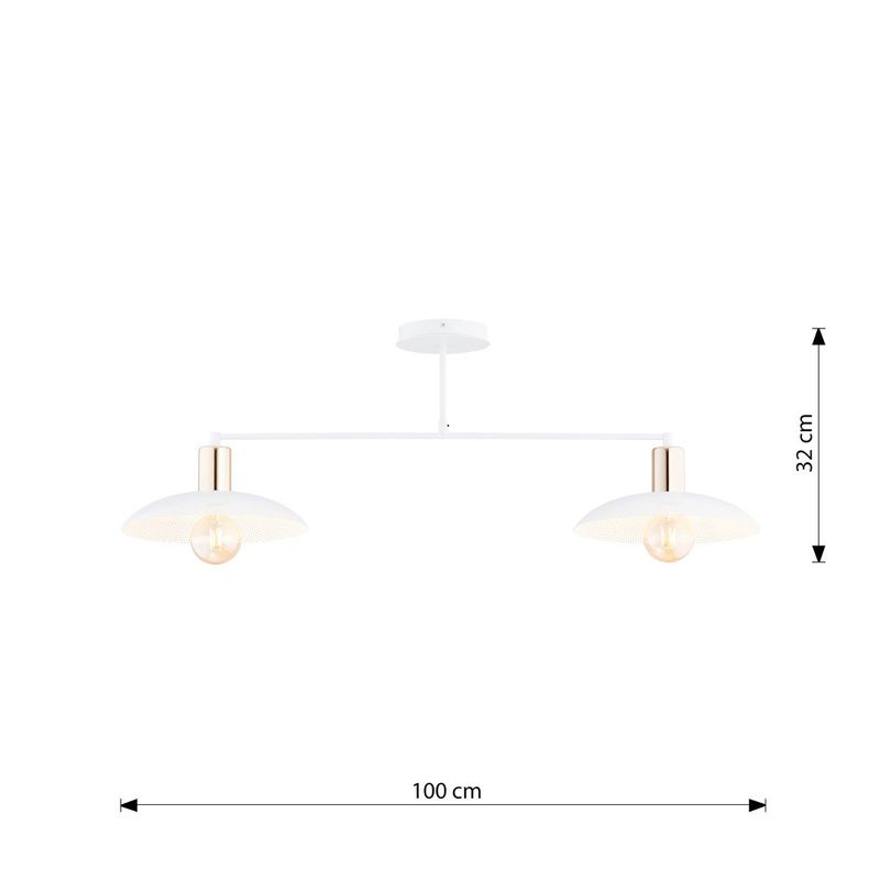 Emibig Lighting Taklampa SPIRIT 2 VIT