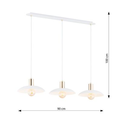 Emibig Lighting Taklampa SPIRIT 3 VIT