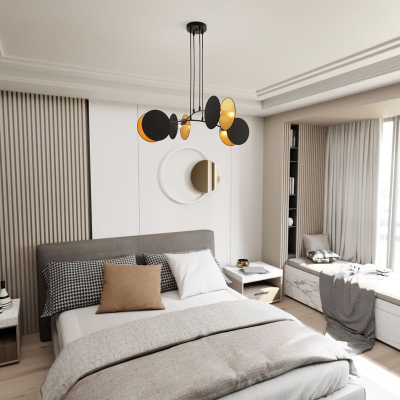 Emibig Lighting Taklampa MOTIF 4 SVART/GULD