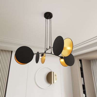 Emibig Lighting Taklampa MOTIF 4 SVART/GULD