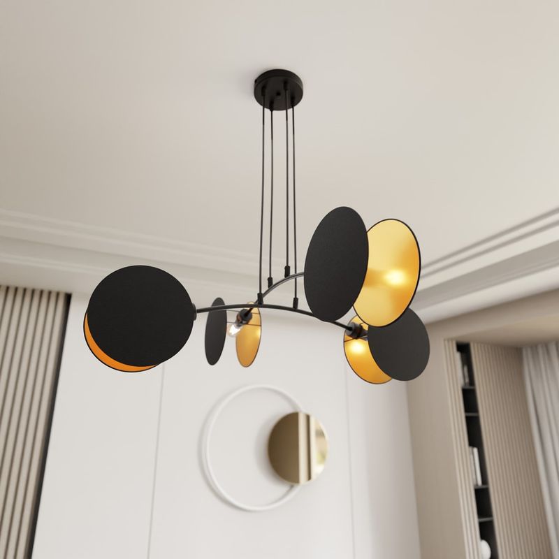 Emibig Lighting Taklampa MOTIF 4 SVART/GULD