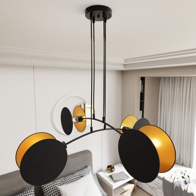 Emibig Lighting Taklampa MOTIF 4 SVART/GULD