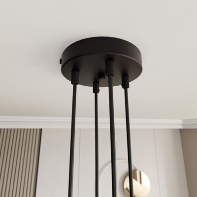 Emibig Lighting Taklampa MOTIF 4 SVART/GULD