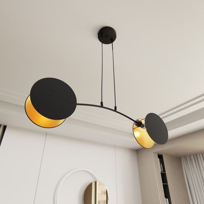 Emibig Lighting Taklampa MOTIF 2 SVART/GULD
