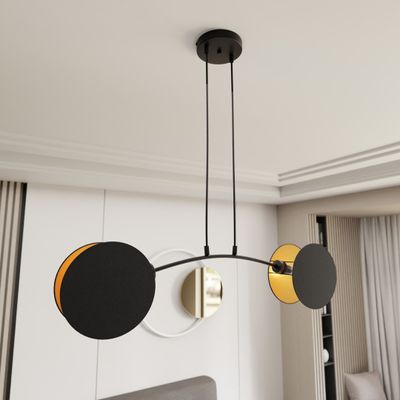 Emibig Lighting Taklampa MOTIF 2 SVART/GULD
