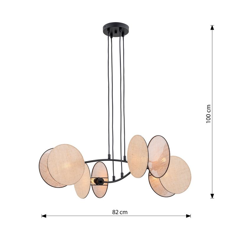 Emibig Lighting Taklampa MOTIF 4 NATURLIG