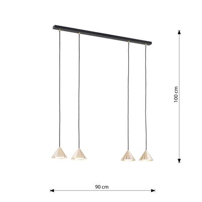 Emibig Lighting Taklampa ELIT 4 BL GULD
